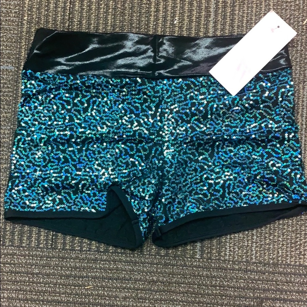Blue Sequin Dance Short | JUST FOR KIX Shiny Short